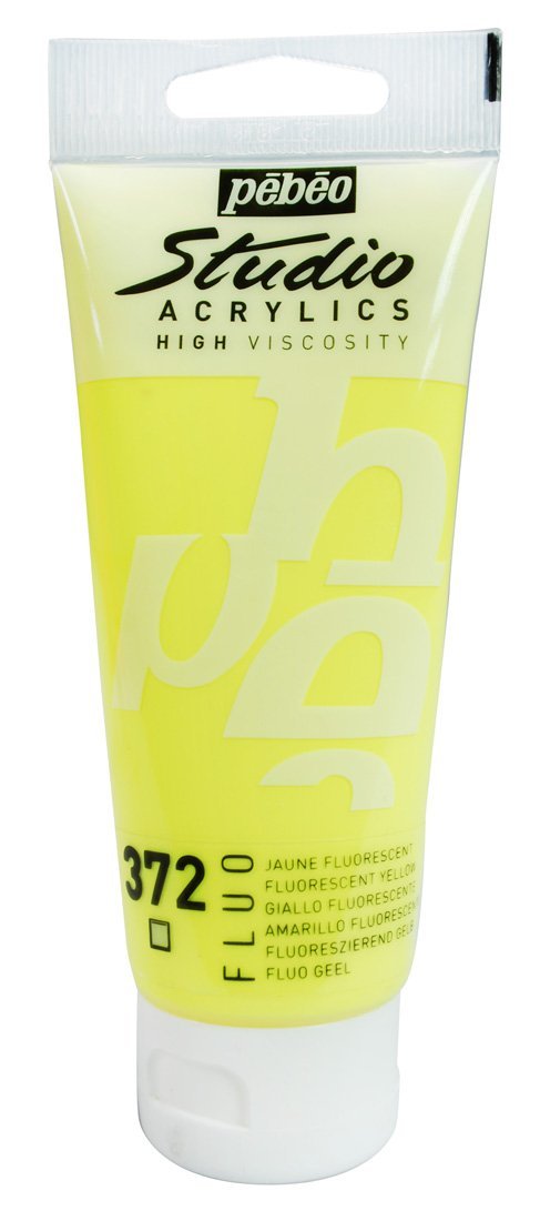 Studio Akrilik Boya - Fluorescent Yellow - 100ml - N:372