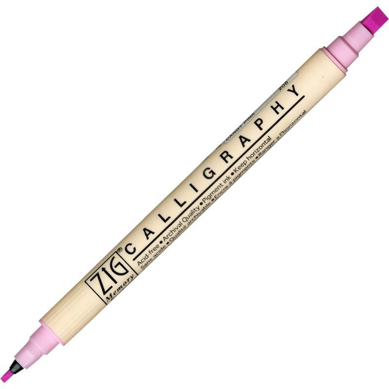 Çift Taraflı Kaligrafi Kalemi 2-5mm N:206 Candy Pink