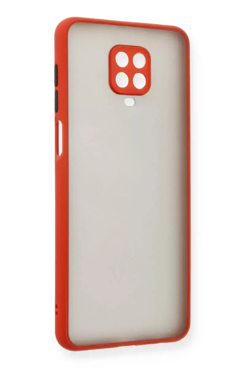 Newface Xiaomi Redmi Note 9 Pro Kılıf Montreal Silikon Kapak - Kırmızı