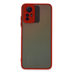 Xiaomi Redmi Note 12s Kılıf Montreal Silikon Kapak - Kırmızı