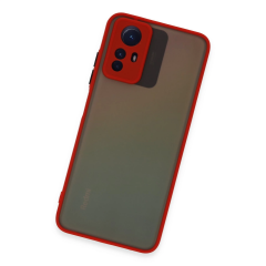 Xiaomi Redmi Note 12s Kılıf Montreal Silikon Kapak - Kırmızı