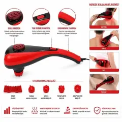 Powermaster Pm-24616 İki Kademeli Çift Başlıklı El Tipi Masaj Aleti