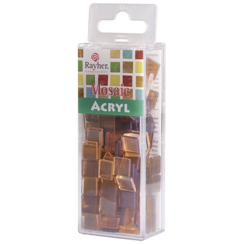 Mozaik Taşları - Transparan Kahve Tonları - 50gr