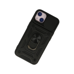 İphone 15 Kılıf Pars Lens Yüzüklü Silikon - Siyah