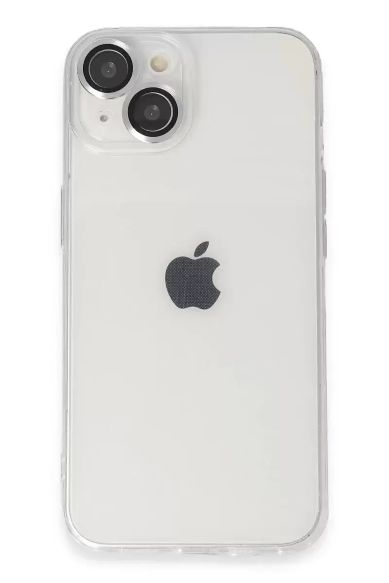 Newface İphone 14 Kılıf Luko Lens Silikon - Gümüş