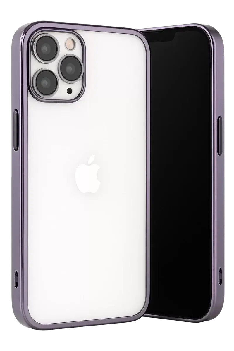 Newface İphone 13 Pro Max Kılıf Razer Lensli Silikon - Mor