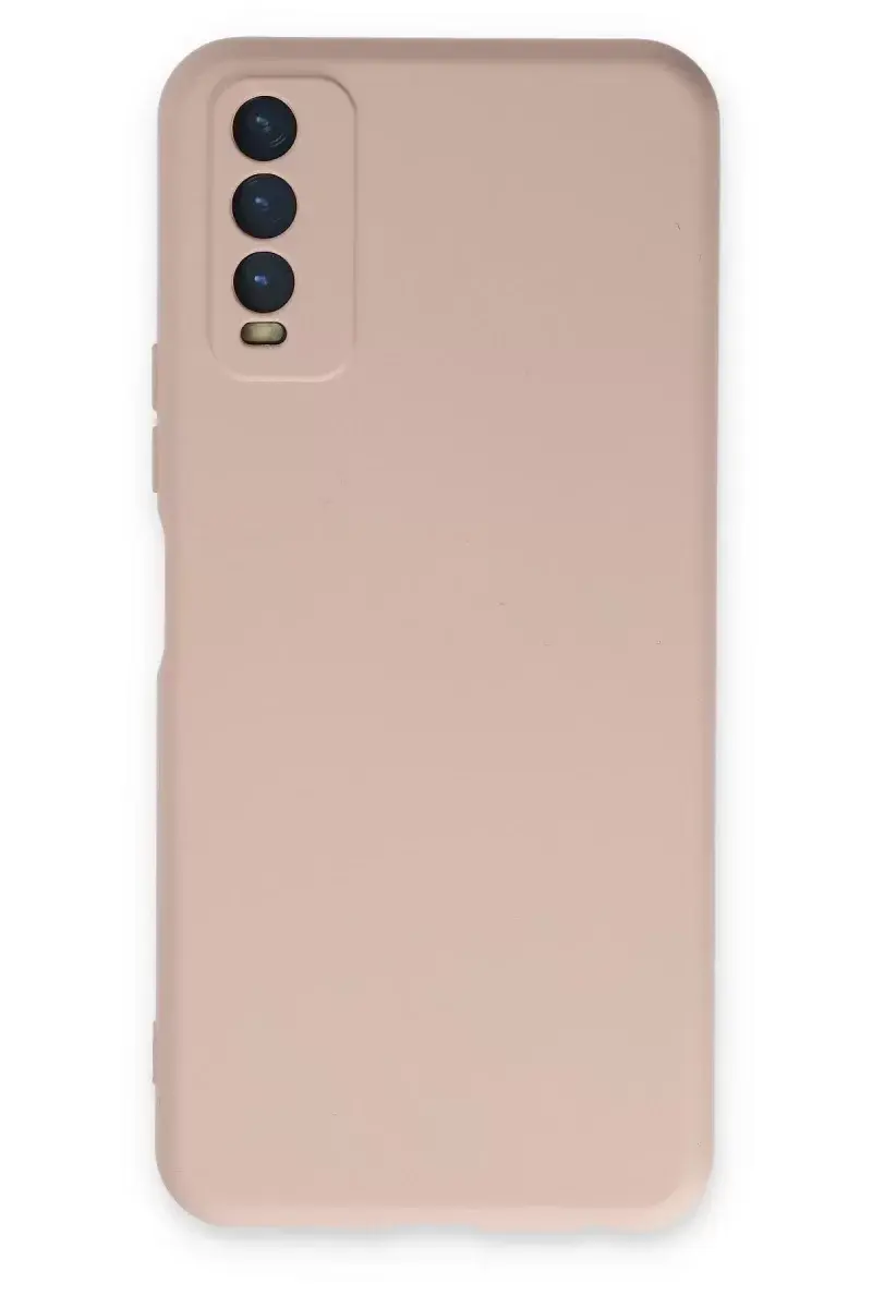 Newface Vivo Y11s Kılıf Nano İçi Kadife Silikon - Pudra