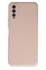 Newface Vivo Y11s Kılıf Nano İçi Kadife Silikon - Pudra
