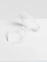 Beyaz Otrişli Tüylü Esnek Yapı Melek Haresi Melek Tacı