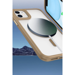 İphone 12 Kılıf Enka Magsafe Silikon Kılıf - Desert