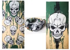 Haki Kuru Kafa Baskılı Buff Bandana 25x48 Cm