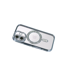 İphone 17 Joke Simli Magneticsafe Kılıf - Mavi