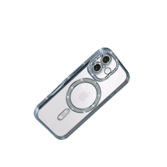İphone 17 Joke Simli Magneticsafe Kılıf - Mavi