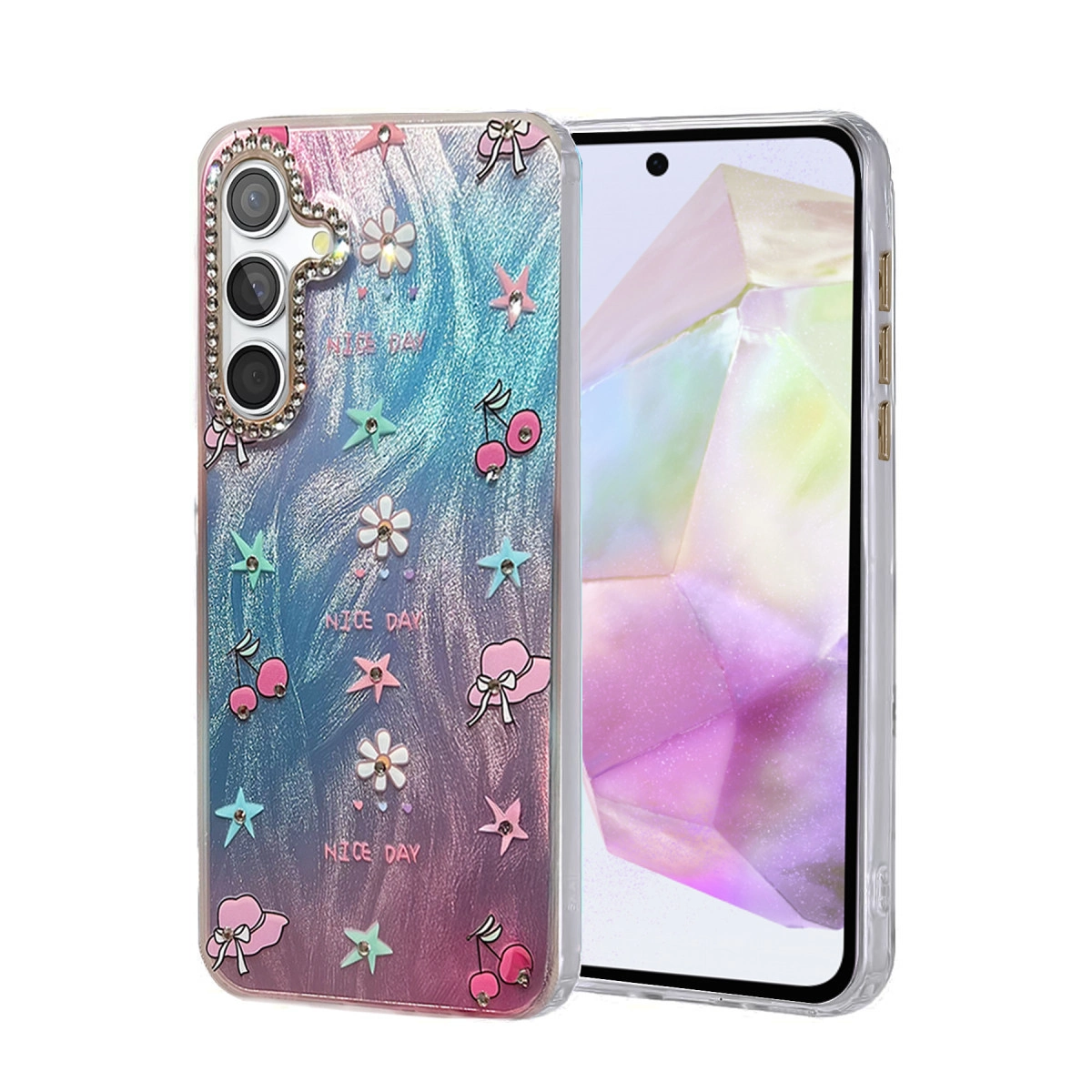 Samsung Galaxy A35 5g Kılıf Blade Aynalı Desenli Kapak - Desen 4
