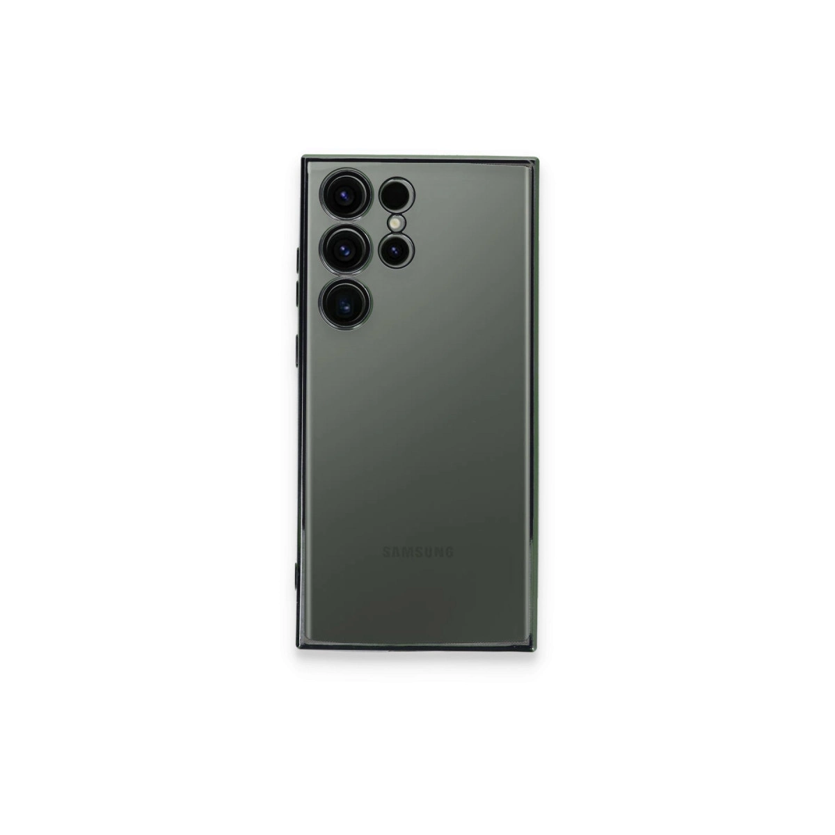 Samsung Galaxy S23 Ultra Kılıf Razer Lensli Silikon - Yeşil