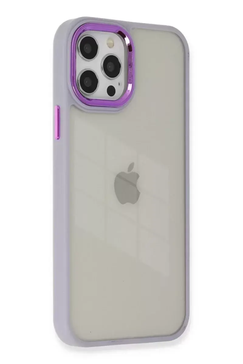 Newface İphone 12 Pro Max Kılıf Dora Kapak - Lila