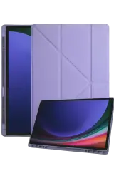 Newface Samsung Galaxy Tab A11 Kalemlikli Mars Tablet Kılıfı - Lila