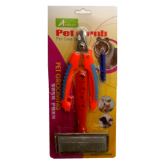 Köpekler İçin Tırnak makası + Tarak + Düdük 3 lü Set