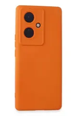 Newface Vivo V29 Lite Kılıf Nano İçi Kadife Silikon - Turuncu