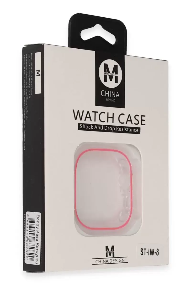 Movenchy Apple Watch 45mm Bondy Kasa Koruyucu - Pembe