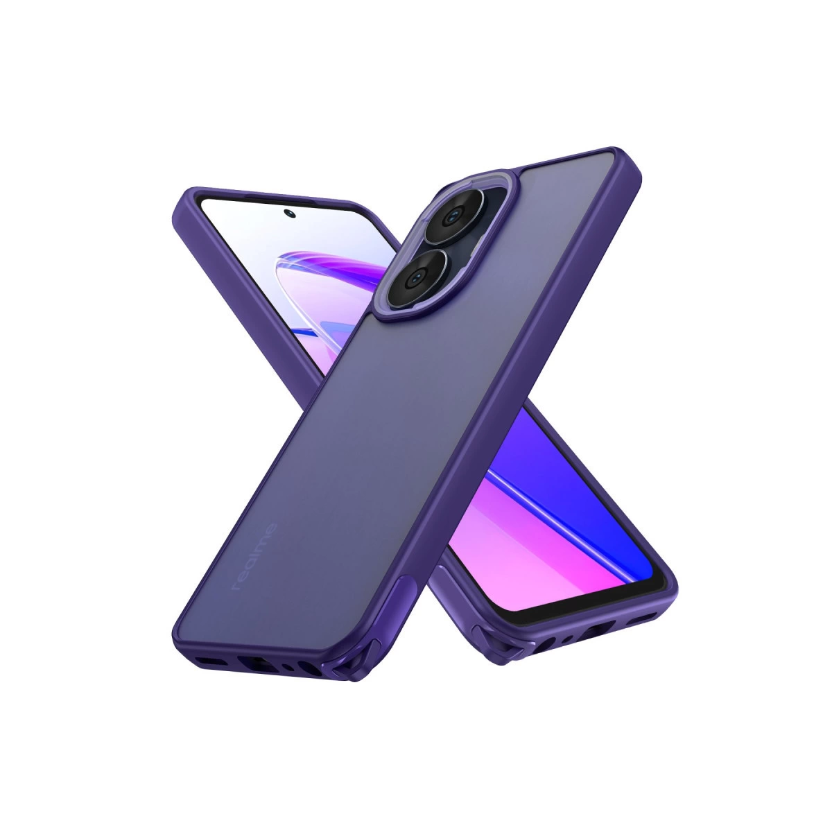 Realme C55 Kılıf Elegant Kapak - Derin Mor