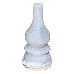 Gaz Lambası Şekilli Doğal Kaya Tuzu Lambası Çankırı Kablolu Ampullü Beyaz 2-3 Kg