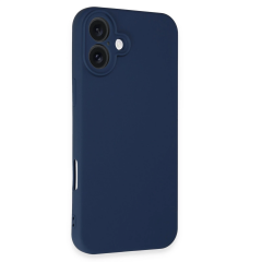 İphone 16 Plus Kılıf First Silikon - Lacivert