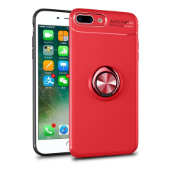 İphone 7 Plus Kılıf Range Yüzüklü Silikon - Kırmızı