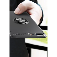İphone 7 Plus Kılıf Range Yüzüklü Silikon - Kırmızı