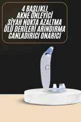 Siyah Nokta Temizleme Cihazı 4 Başlıklı Vakumlu Pilli Ölü Deri Arındırma