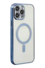 Newface İphone 14 Pro Kılıf Magneticsafe Lazer Silikon - Sierra Blue