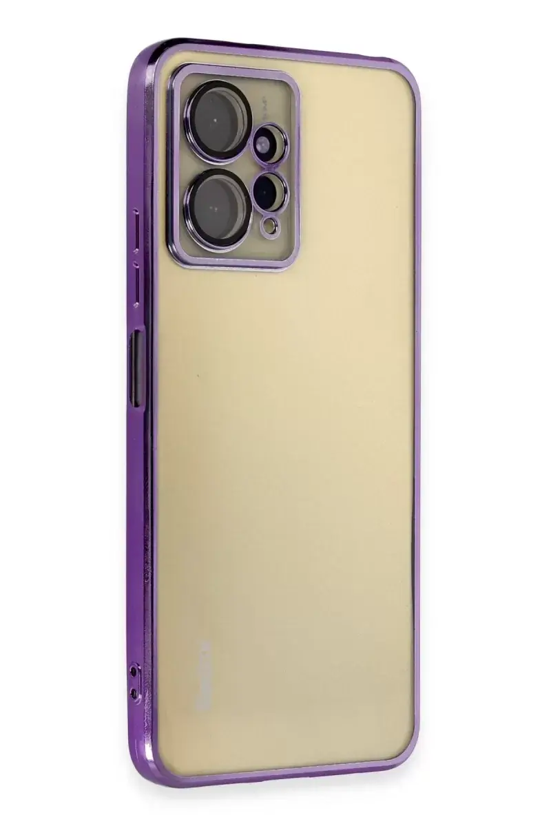 Newface Xiaomi Redmi Note 12 4g Kılıf Razer Lensli Silikon - Mor