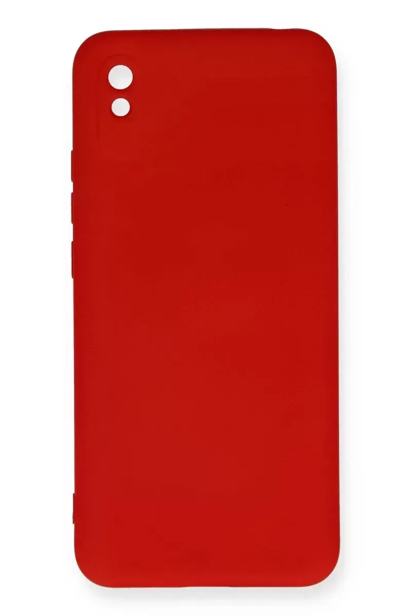 Newface Xiaomi Redmi 9a Kılıf Nano İçi Kadife Silikon - Kırmızı
