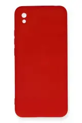 Newface Xiaomi Redmi 9a Kılıf Nano İçi Kadife Silikon - Kırmızı