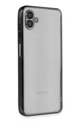 Newface Samsung Galaxy A04 Kılıf Razer Lensli Silikon - Siyah