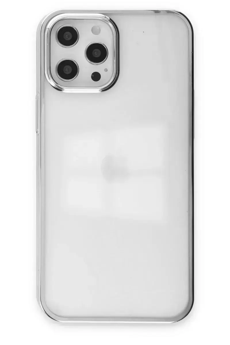 Newface Apple İphone 12 Pro Max Kılıf Element Silikon - Gümüş
