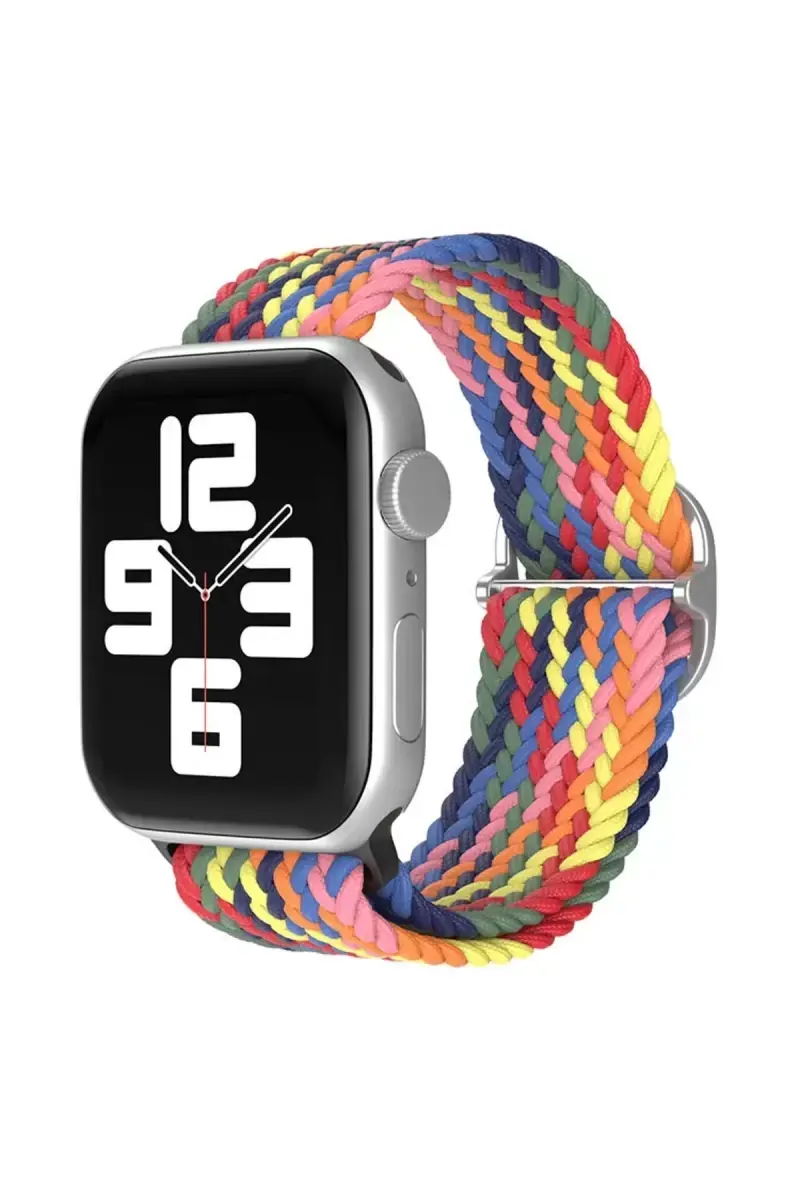 Newface Apple Watch 38mm Star Kordon - Siyah-kırmızı-sarı