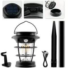 Powermaster Hop-8818 Sensörlü Taşınabilir Şarjlı + Solar Panelli 4 Çalışma Modlu Beyaz-günışığı Işık Bahçe-kamp Lambası