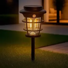 Powermaster Hop-8818 Sensörlü Taşınabilir Şarjlı + Solar Panelli 4 Çalışma Modlu Beyaz-günışığı Işık Bahçe-kamp Lambası