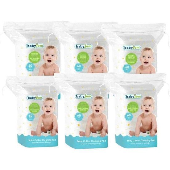 Babyjem Bebek Temizleme Pamuğu 60x6 Adet