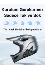 D2-6x 1000m Mesafeli 6 Kanallı İntercom Bluetooth Motosiklet Kask Kulaklığı İntercom Kulaklık