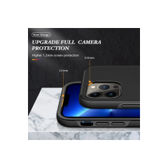 İphone 13 Pro Kılıf Elit Yüzüklü Kapak - Siyah