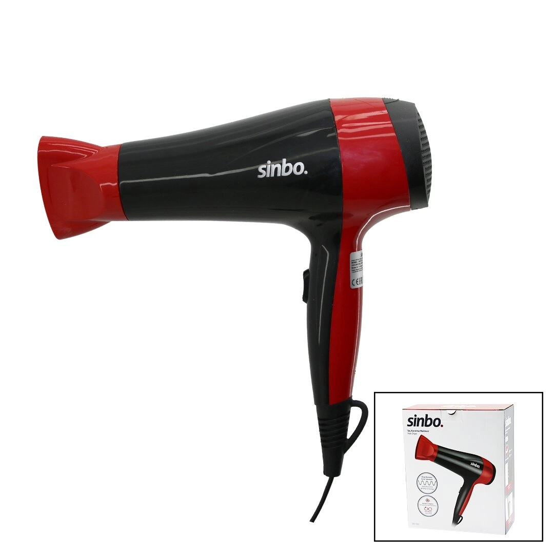 Saç Kurutma Makinesi 2 Kademe Hız - Sıcaklık Fön Başlık Zikzak Rezistans Sarım Homojen Isı Dağılım Shd-7093