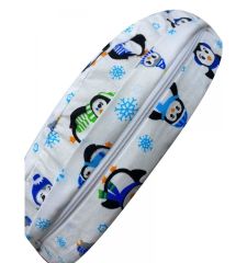 Moje Hamile Karın Destek Minderi - Penguen Desen Mavi