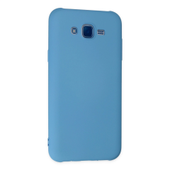 Samsung Galaxy J7 Kılıf Nano İçi Kadife Silikon - Mavi