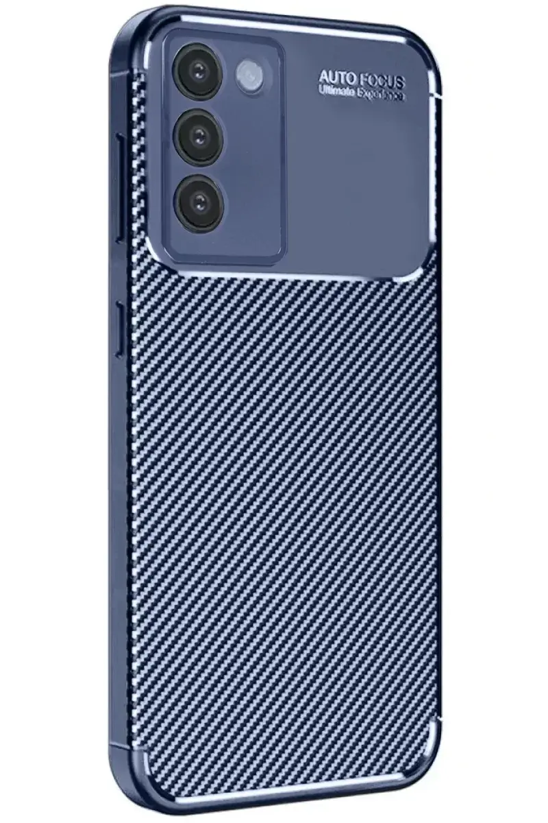 Newface Vivo V30 Lite 4g Kılıf Auto Focus Karbon Kapak - Lacivert