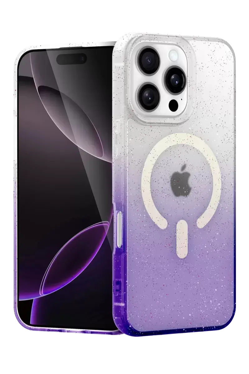 Newface Apple İphone 16 Pro Pummel Shiny Magsafe Kapak - Mor