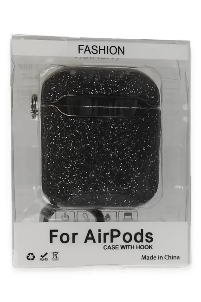 Newface Apple Airpods 2 (2.nesil) Spell Simli Kılıf - Siyah