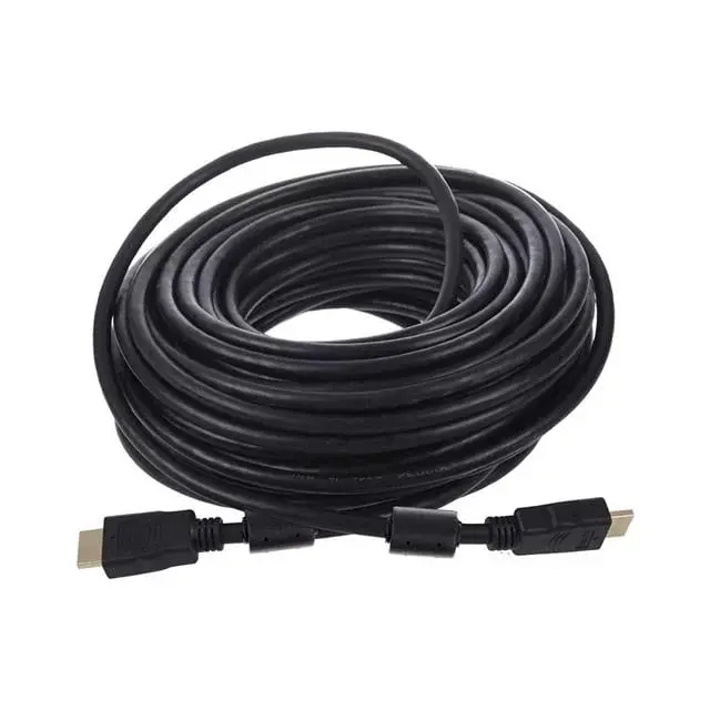 Fully G-507fs Plastik Düz Siyah 20 Metre Gold Poşetli Hdmi Kablo