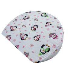 Moje Hamile Karın Destek Minderi - Penguen Desen Pembe